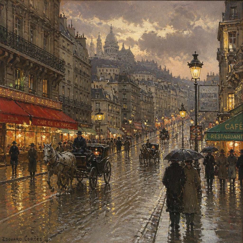 Boulevard Montmartre in the Rain — The Opposia