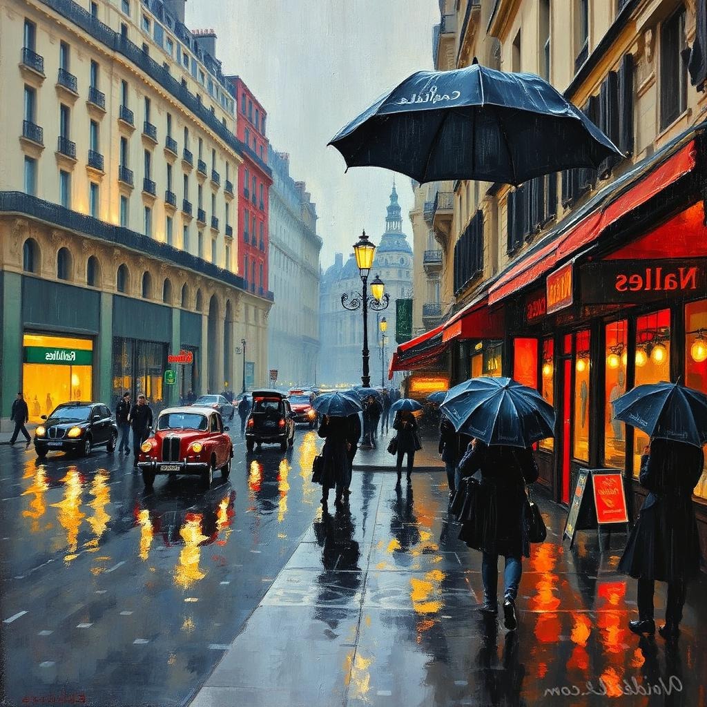 Boulevard Montmartre in the Rain — The Mirror