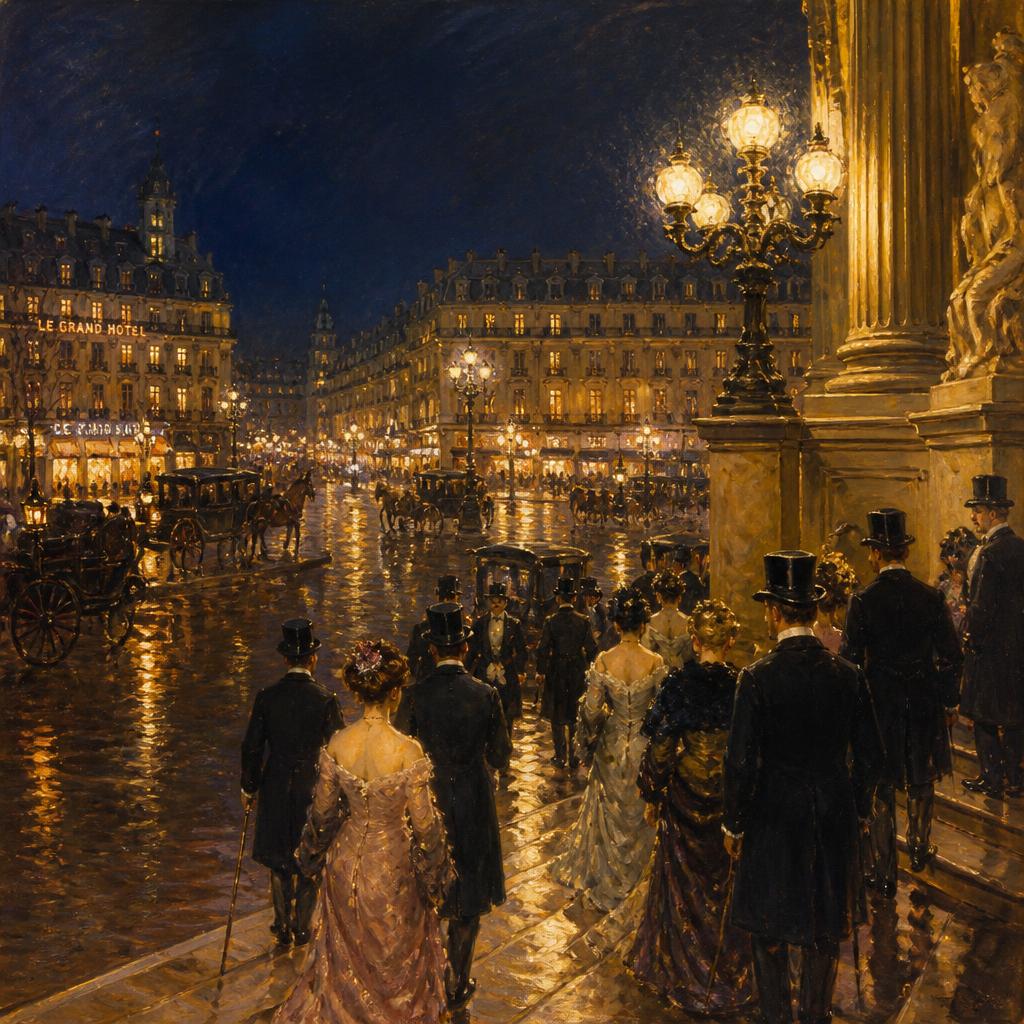 Place de l'Opéra at Night — The Opposia