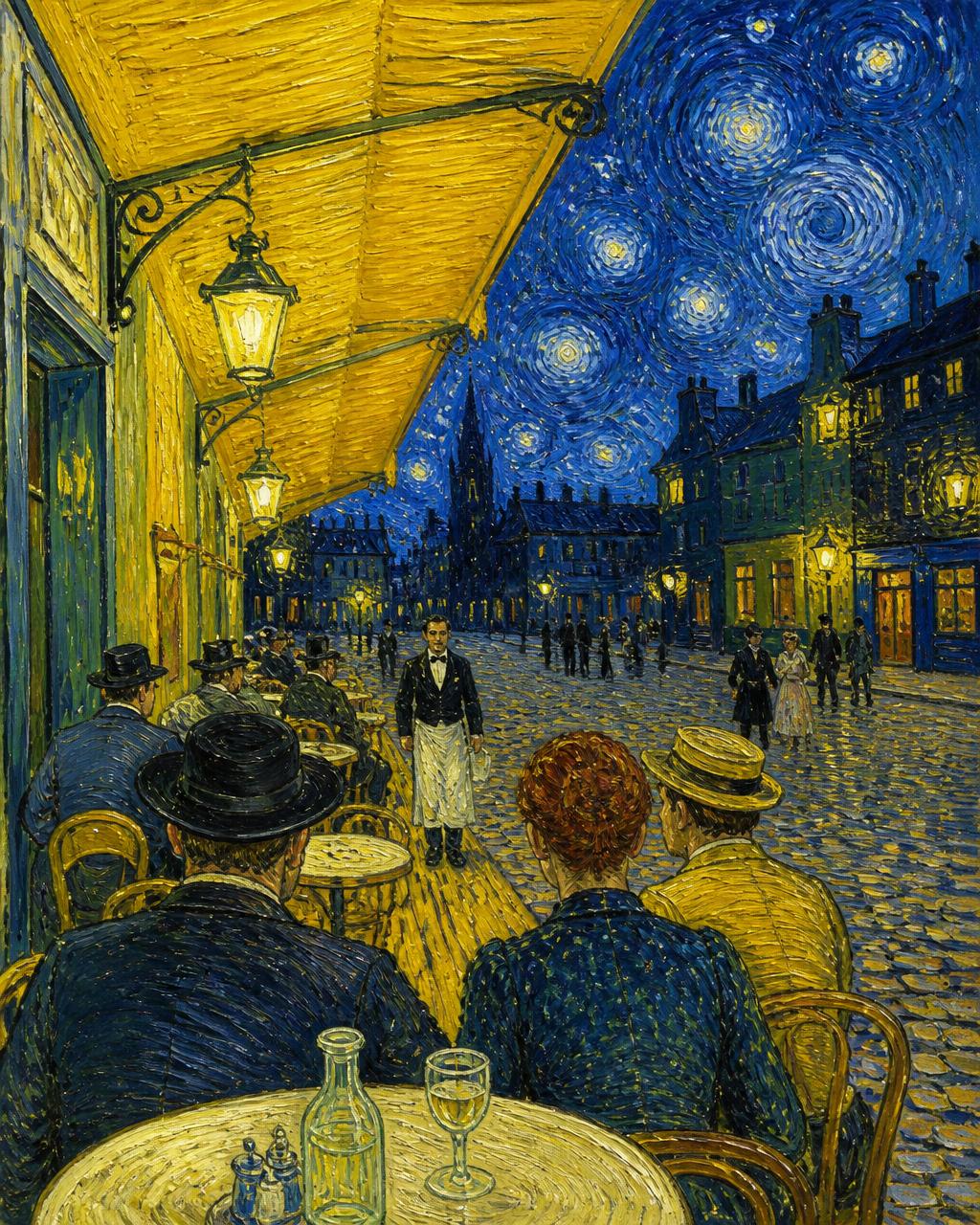 Café Terrace at Night — The Opposia