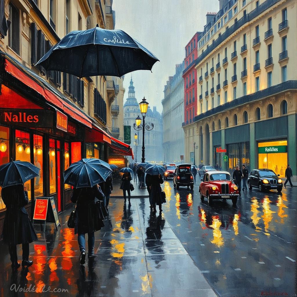 Boulevard Montmartre in the Rain — The Original